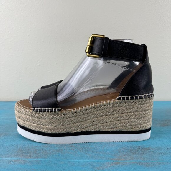 See by Chloe Glyn Espadrille Platform Sandal Women's Size 6 - Picture 5 of 11